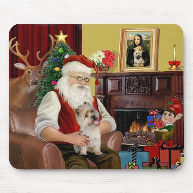 Santa's Cairn Terrier Mousepad (Vorne)