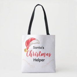 Santa's Christmas Helper Customizable Tote Bag