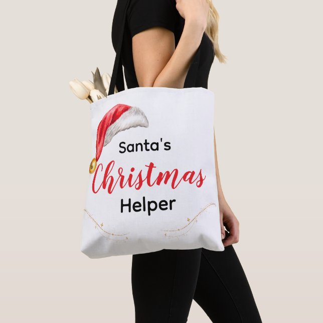 Santa's Christmas Helper Customizable Tote Bag (Von Nahem)