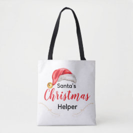 Santa's Christmas Helper Customizable Tote Bag