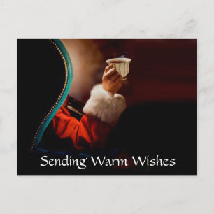 Santa's Coffee Break Vintage Feiertagspostkarte
