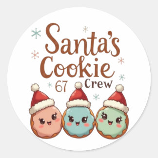Santa's Cookie 67 Crew Runder Aufkleber