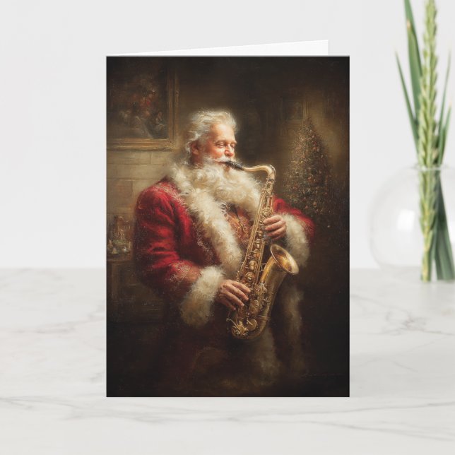 Santas Cool Yule Feiertagskarte (Vorderseite)