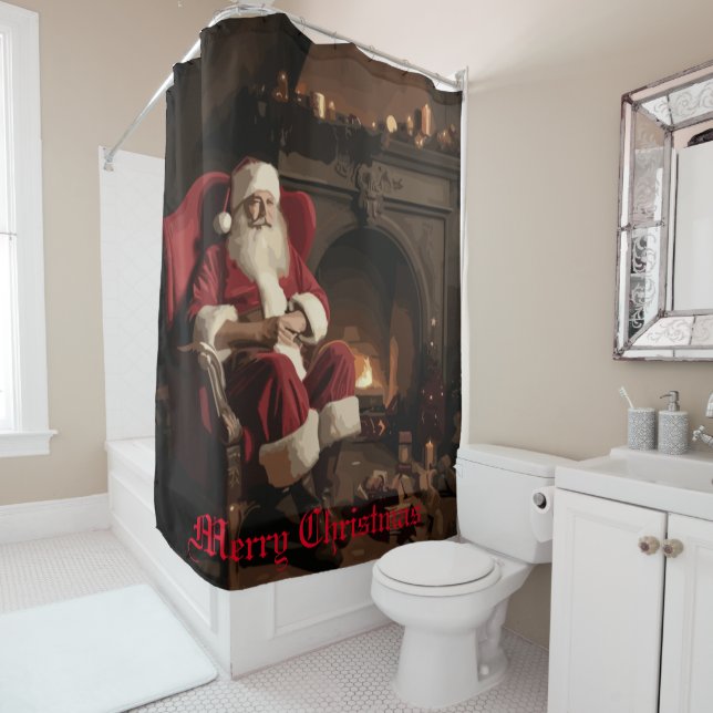 Santa's Cosy Nook Duschvorhang (Beispiel)