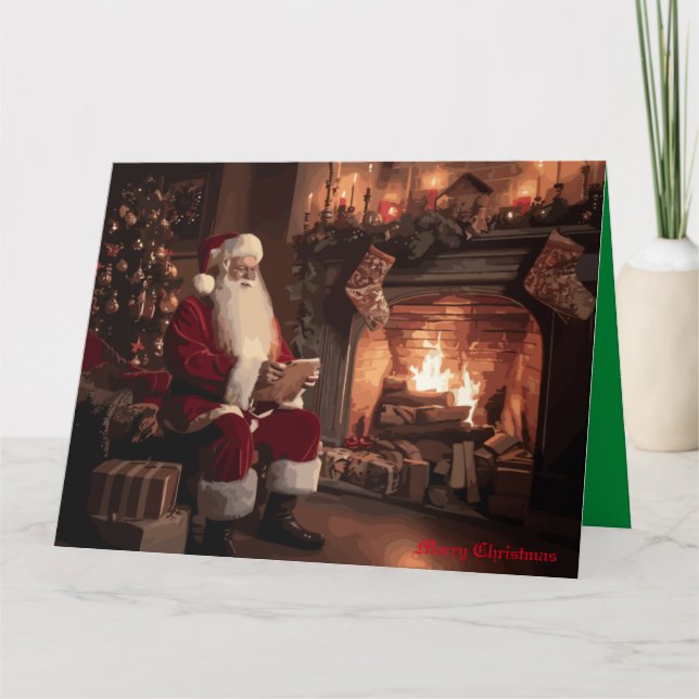 Santa's Cosy Nook Karte (Vorderseite)