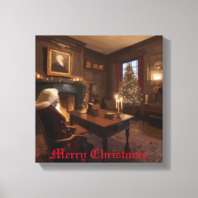 Santa's Cosy Nook Leinwanddruck (Vorderseite)