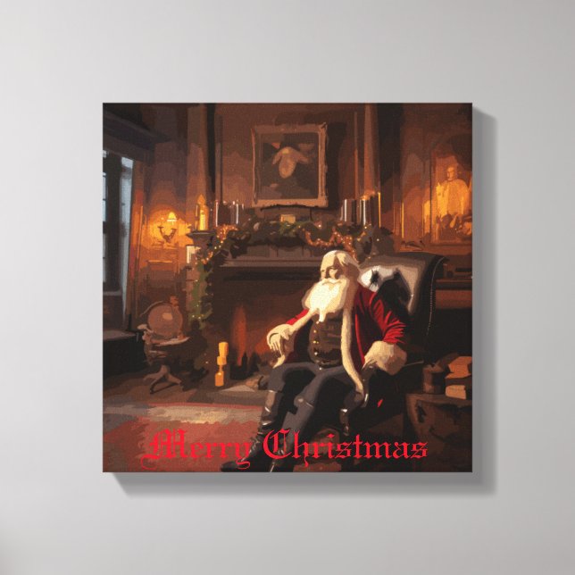 Santa's Cosy Nook Leinwanddruck (Vorderseite)