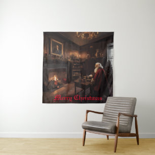 Santa's Cosy Nook Wandteppich
