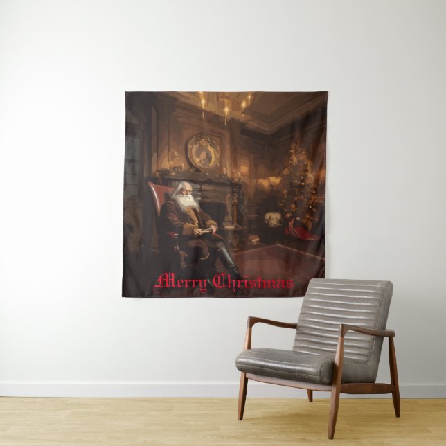 Santa's Cosy Nook Wandteppich (Beispiel)