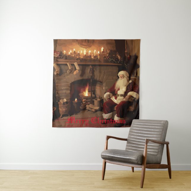 Santa's Cosy Nook Wandteppich (Beispiel)