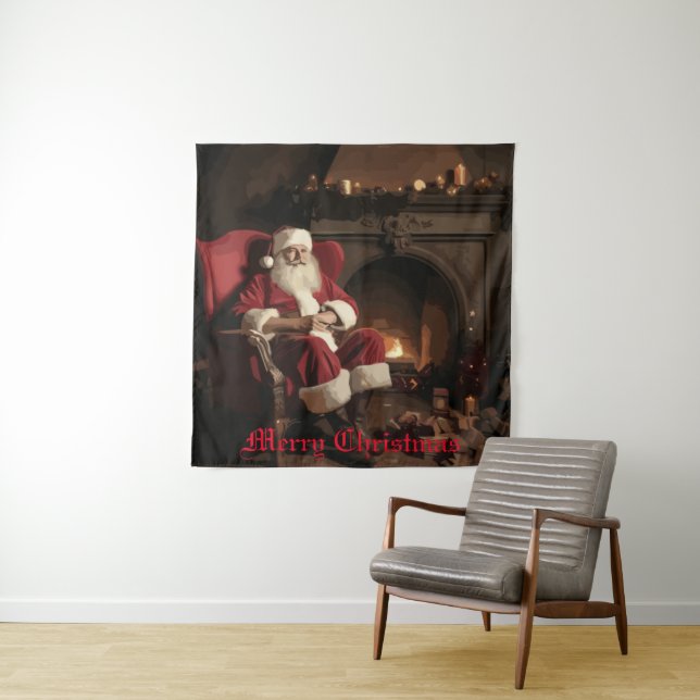 Santa's Cosy Nook Wandteppich (Beispiel)