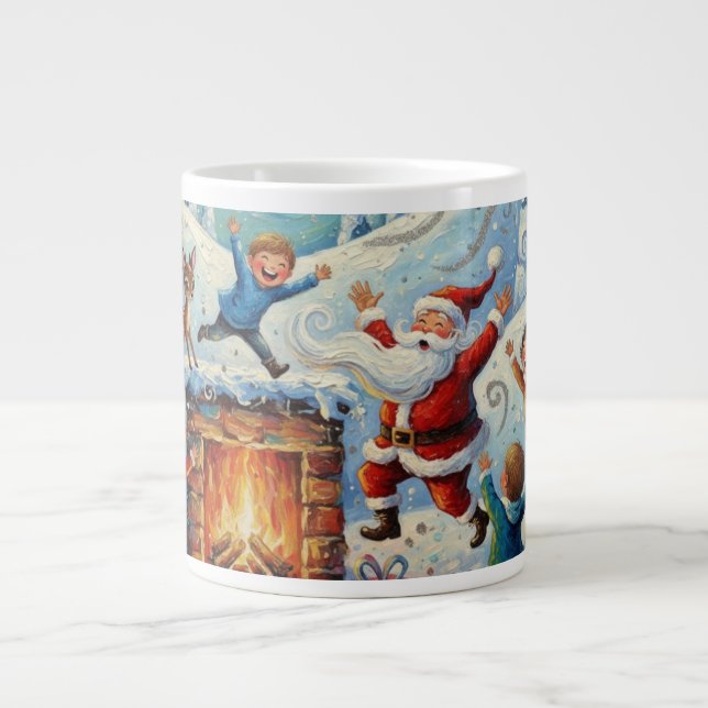 Santa's Cozy Health - A Christmas Eve Tale Jumbo-Tasse (Vorderseite)