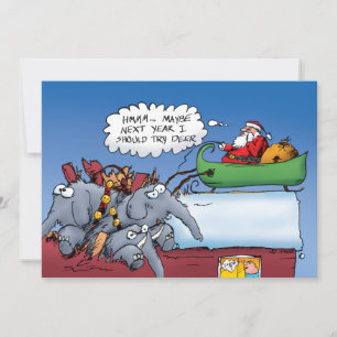 Santas Elefanten Feiertagskarte
