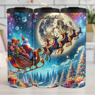 Santas epische mondbeschienene Reise Thermosbecher