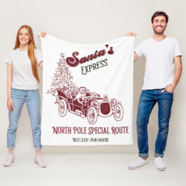 Santa's Express Vintage Weihnachten Fleecedecke