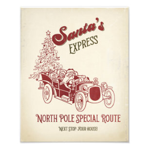Santa's Express Vintage Weihnachten Fotodruck