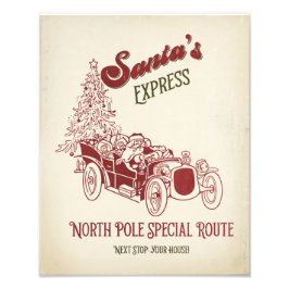 Santa's Express Vitange Christmas Fotodruck