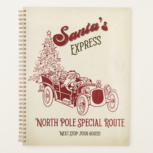 Santa's Express Vitange Christmas Planer (Vorderseite)