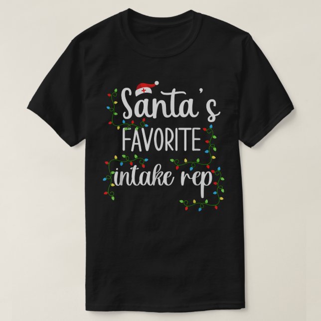 Santa's Fav Intake Rep Funny Christmas Medical for T-Shirt (Design vorne)