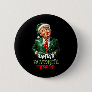 Santas Favorit Präsident Funny Santa Trump 2024 Button