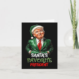 Santas Favorit Präsident Funny Santa Trump 2024 Karte
