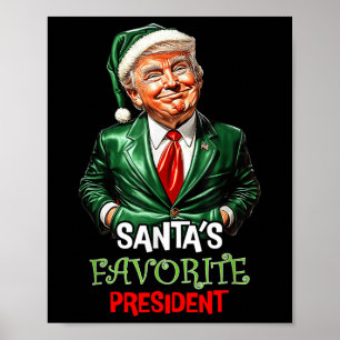 Santas Favorit Präsident Funny Santa Trump 2024 Poster