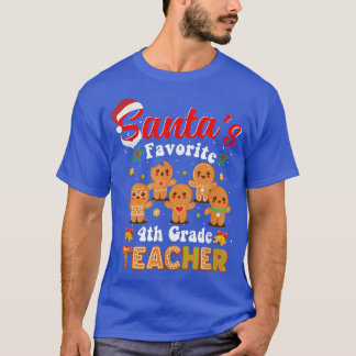 Santas Favorite 4. Klasse Lehrer Funny Xmas zurück T-Shirt