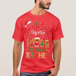 Santas Favorite 5. Klasse Lehrer Cookie Xmas Hat T-Shirt