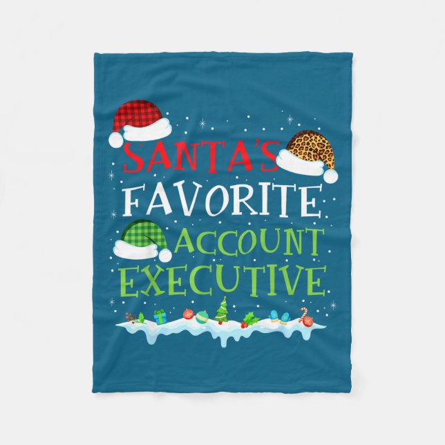 Santa's Favorite Account Executive Fun Christmas  Fleecedecke (Vorderseite)