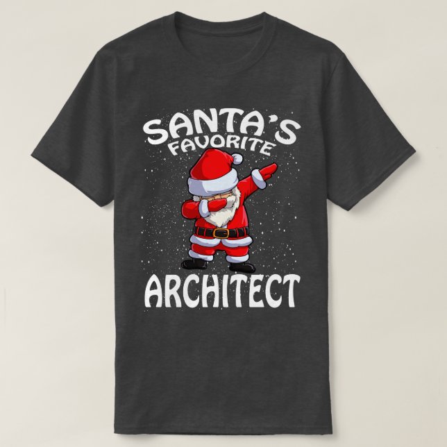 Santas Favorite Architect Weihnachten T-Shirt (Design vorne)