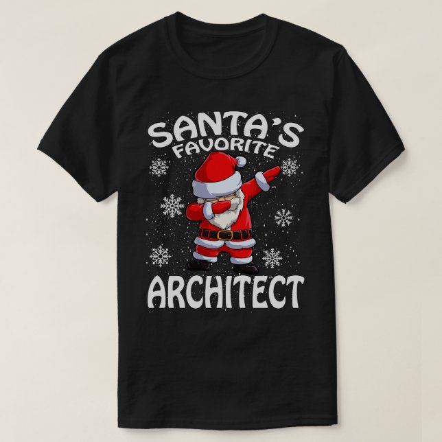 Santas Favorite Architecture Weihnachten 1 T-Shirt (Design vorne)
