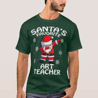 Santas Favorite Art Teacher Weihnachten T-Shirt