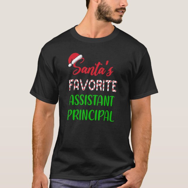 Santas Favorite Assistant Principal     Chritsmas T-Shirt (Vorderseite)