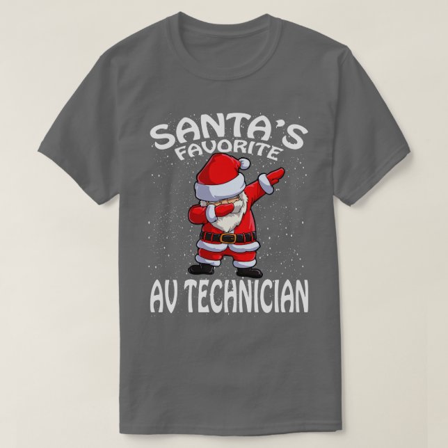 Santas Favorite Av Techniker Weihnachten T-Shirt (Design vorne)