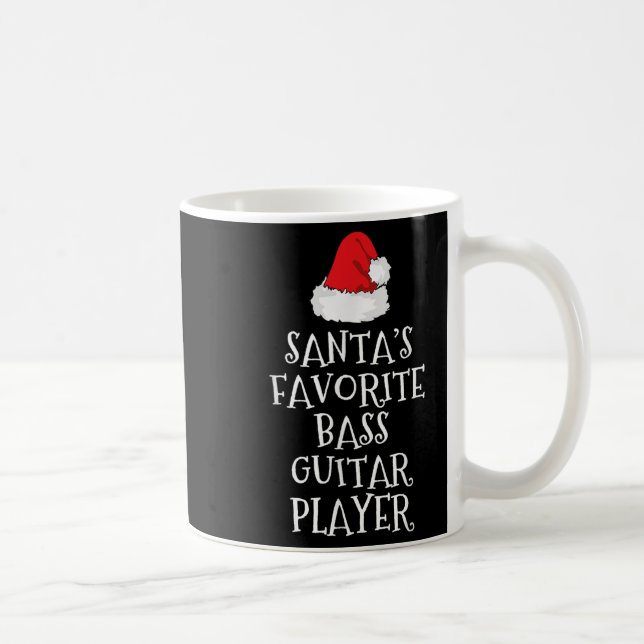 Santa's Favorite B Guitar Player Christmas Funny H Kaffeetasse (Rechts)