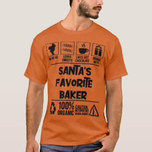 Santas Favorite Baker Weihnachten T-Shirt