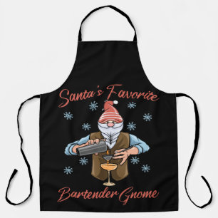 Santas Favorite Barkeeper Gnome Schürze