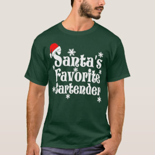 Santas Favorite Barkeeper Weihnachten 2 T-Shirt