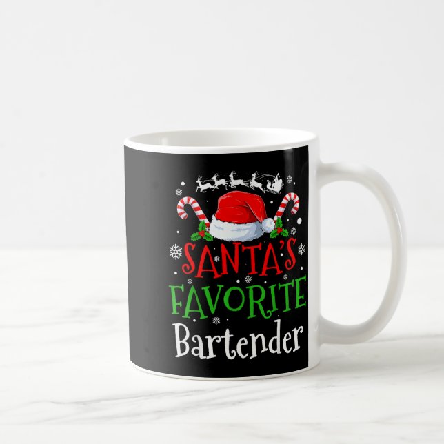 Santa's Favorite Bartender Christmas Party  Kaffeetasse (Rechts)