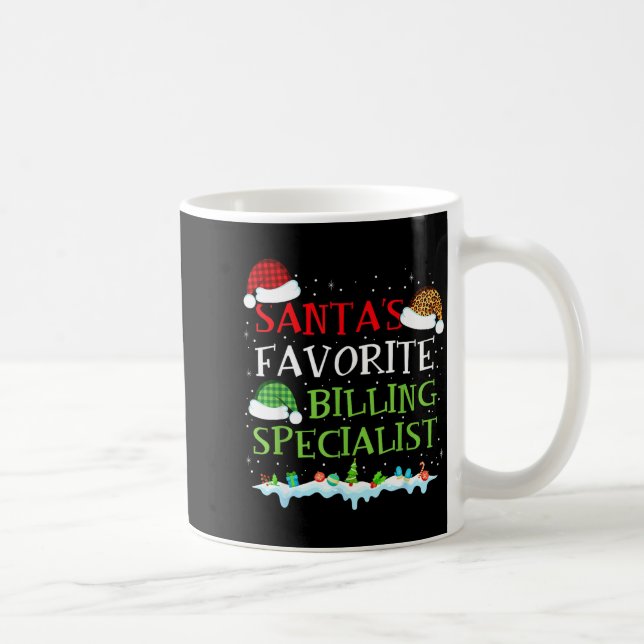 Santa's Favorite Billing Specialist Fun Christmas  Kaffeetasse (Rechts)