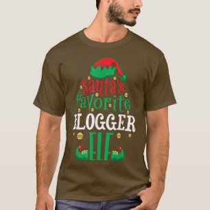 Santas Favorite Blogger Elf Weihnachten Matching B T-Shirt