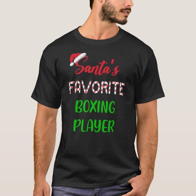 Santas Favorite Boxing Player Funny Boxing Chris T-Shirt (Vorderseite)