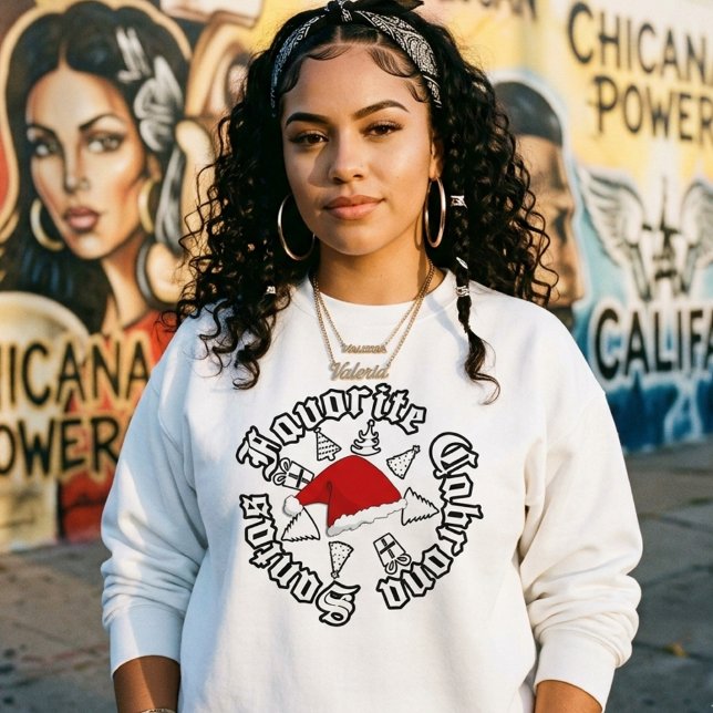Santas Favorite Cabrona Weihnachten Sweatshirt (Santas Favorite Cabrona Christmas Sweatshirt)