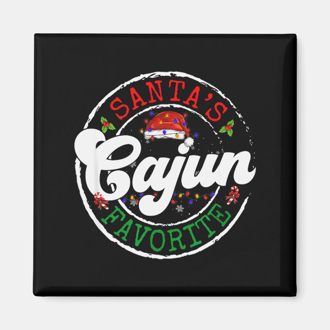Santa's Favorite Cajun Christmas Pajama Family Mat Magnet (Vorne)