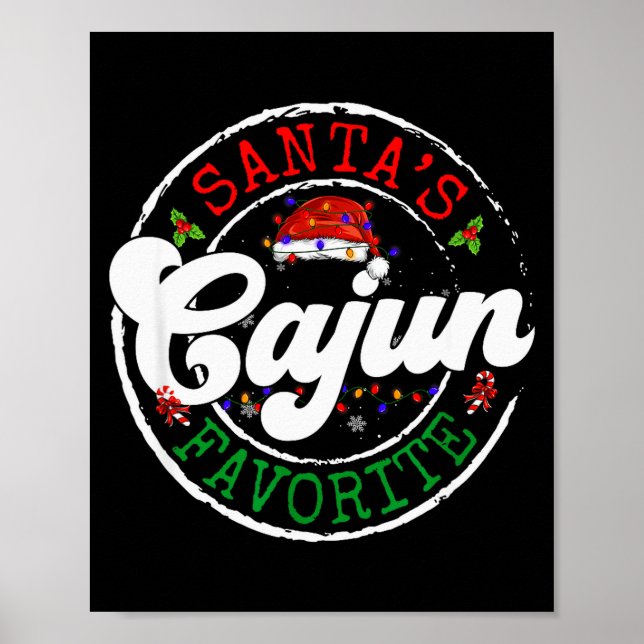 Santa's Favorite Cajun Christmas Pajama Family Mat Poster (Vorne)