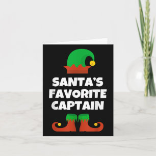 Santas Favorite Captain Christmas Pj Boot Boat Karte