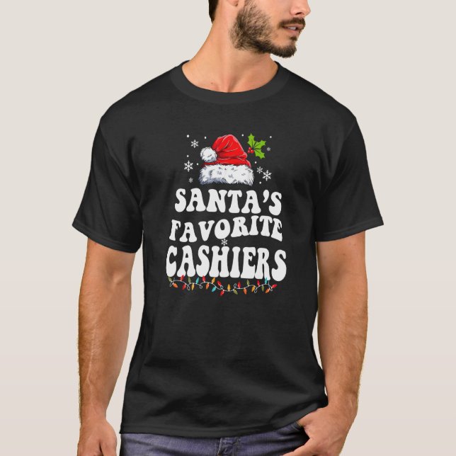 Santa's Favorite Cashiers Christmas Cashiers T-Shirt (Vorderseite)