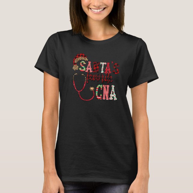 Santa's Favorite CNA Certified Nursing Assistant N T-Shirt (Vorderseite)