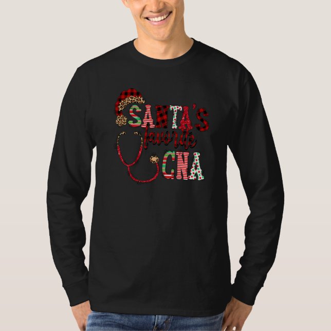 Santa's Favorite CNA Certified Nursing Assistant N T-Shirt (Vorderseite)