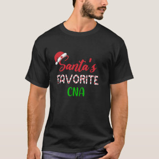 Santas Favorite CNA Funny Chritsmas T-Shirt